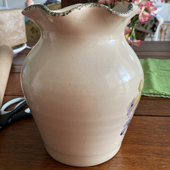 Hand made Large Fruit and Floral vase by Graziano from Casey Pottery TX. EUC - Picture 10 of 11